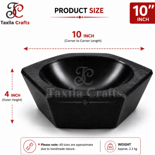 10″ Cut Shape Black Stone Kharal