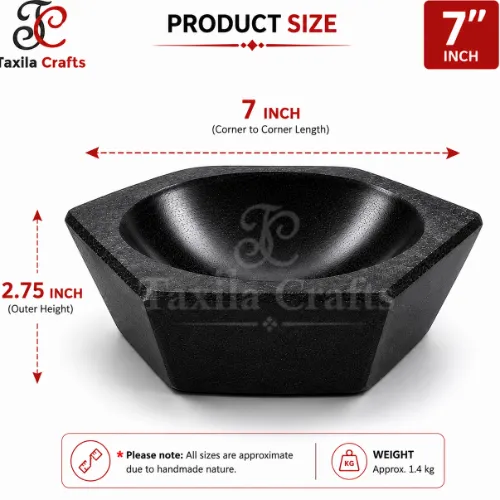 7″ Cut Shape  Taxila Black Stone Kharal