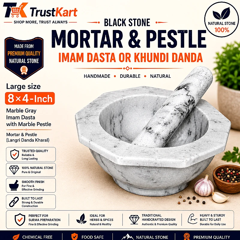 8 × 4 Octagon Shape Marble Gray Imam Dasta  - Product Image