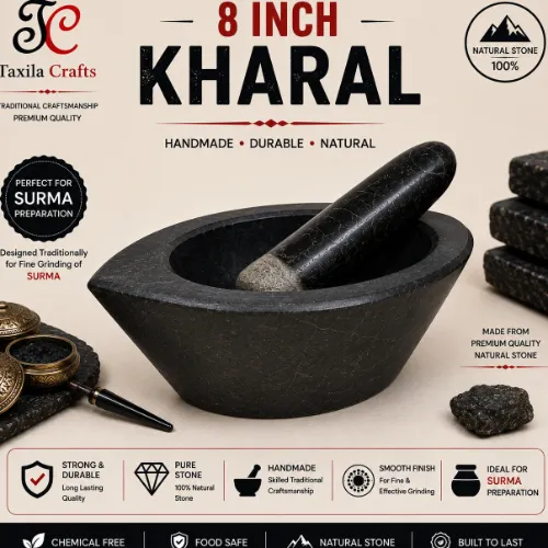 8″ Boat Shape Black Stone Kharal