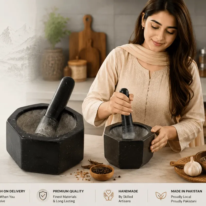 Taxila Hills Black Stone 9″ Crystal Chattu Watta M